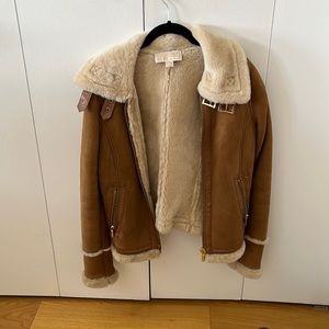 Michael Kors shearling bomber jacket